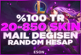 ⭐️[ULTRAVİP] %100 TR/EUW 20-850 SKİN GARANTİLİ