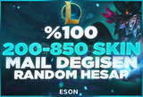 ⭐️[ULTRAVİP] %100 TR/EUW 200-850 SKİN⭐️