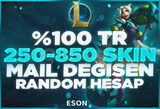 ⭐️[ULTRAVİP] %100 TR/EUW 250-850 SKİN ⭐️