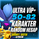 ⚡ULTRAVİP+ | 50-82 KARAKTER RANDOM HESAP