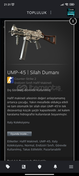 Ump-45 silah dumanı 
