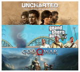 UNCHARTED 4 + GTA 5 + GOD OF WAR 4 + PS4/PS5