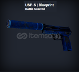 USP-S Blueprint Battle Scarred