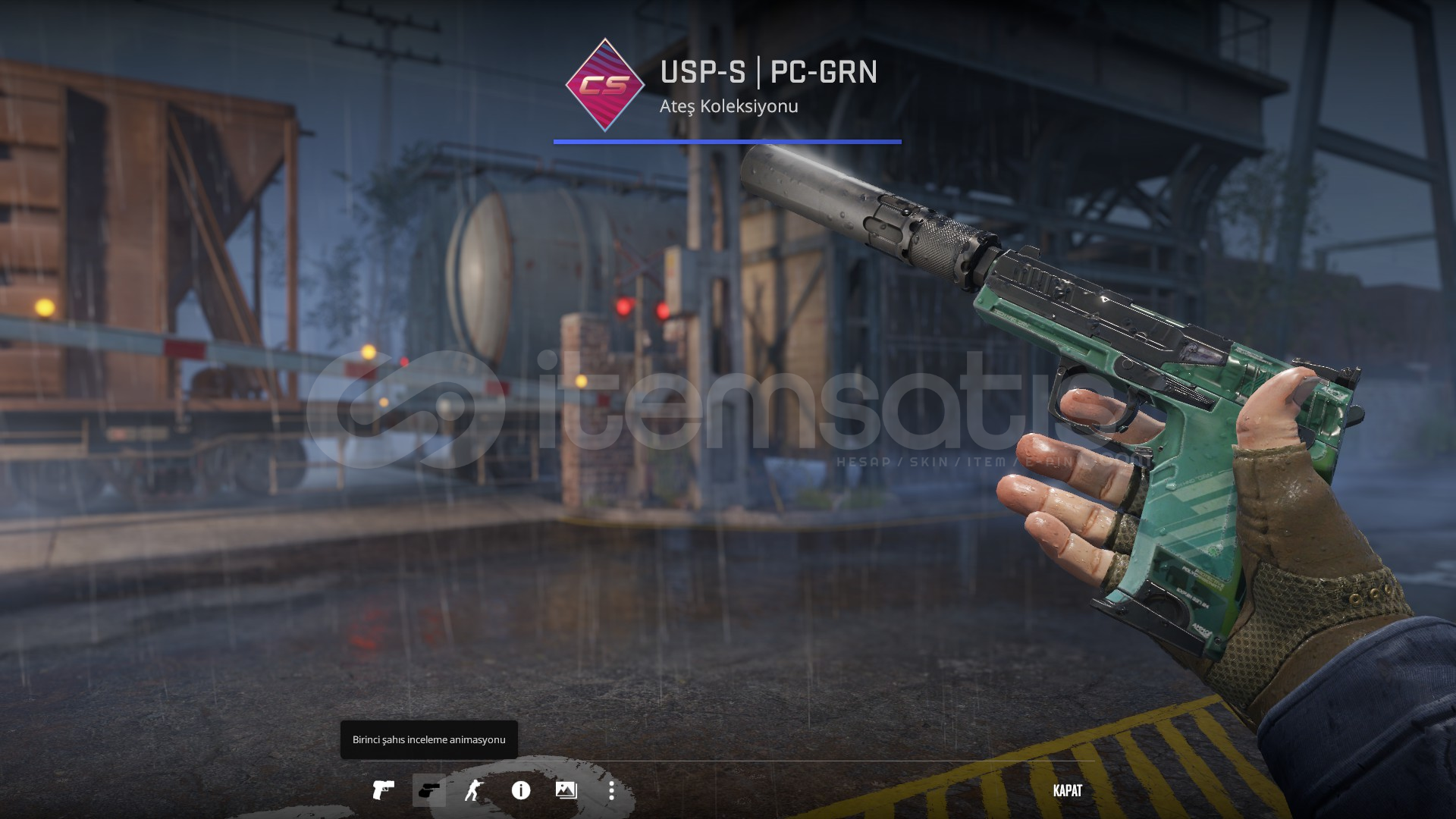 USP-S | PC-GRN GÖREVDE KULLANILMIŞ USP-S | PC-GRN GÖREVDE KULLANILMIŞ