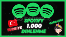 [ÜST KALİTE] %100 Türk 1000 Spotify Dinlenme