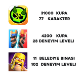 Uygun'a 3 hesap BS, COC,clashROYAL