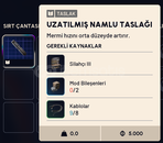 UZATILMIŞ NAMLU TASLAK - BLUEPRINT
