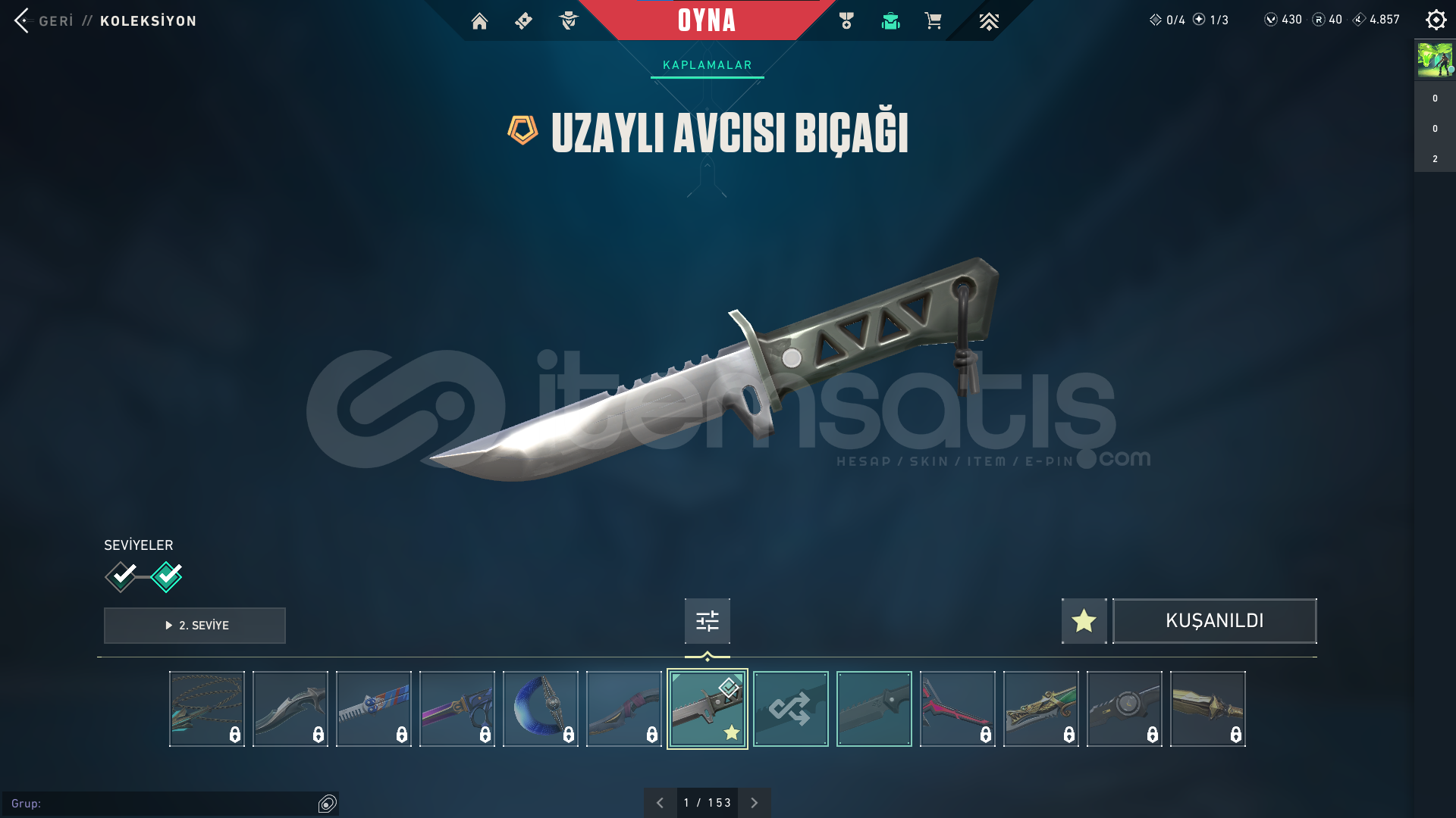 UZAYLI AVCISI BICAKLI HESAP 11 LEVEL VALORANT  UZAYLI AVCISI BICAKLI HESAP 11 LEVEL VALORANT