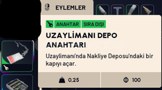 UZAYLİMANI DEPO ANAHTARI 