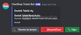 v14 Butonlu Ticket Botu (Transkript Loglu)