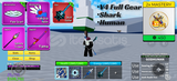 ✅V4 Full Gear Shark,Human+Gamepass+SG+GH
