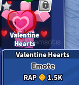 Valentine Hearts Emote (BLADE BALL)