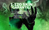 Valorant 1-120 skin garanti random hesap