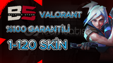 ⭐VALORANT 1-120 SKIN GARANTILI RANDOM HESAP⭐