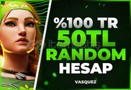 ⭐ %100TR Valorant 50 TL Random Hesap⭐