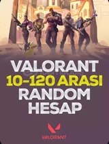 Valorant 10-120 Skinli random Hesap