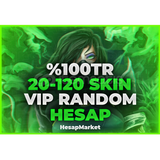 Valorant %100 TR 20 120 Skin Random Hesap