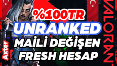 %100TR SUNUCU MAİL DEĞİŞEN UNRANKED HESAP