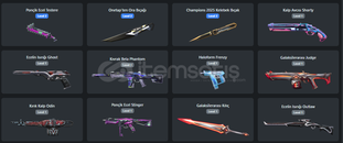 VALORANT 13120 VP YÜKLÜ + SKİNLER