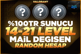 VALORANT 14-21 LVL MAİL DEĞİŞEN RANDOM HESAP TR