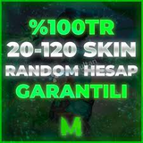 VALORANT 20-120 ARASI TR GARANTİ RANDOM HESAP