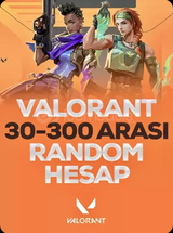 Valorant 30-300 Skinli random TR Hesap