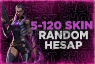 VALORANT 5-120 SKİN ARASI GARANTİ RANDOM HESAP