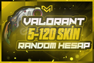 ⭐VALORANT 5-120 SKİN GARANTİLİ RANDOM HESAP⭐