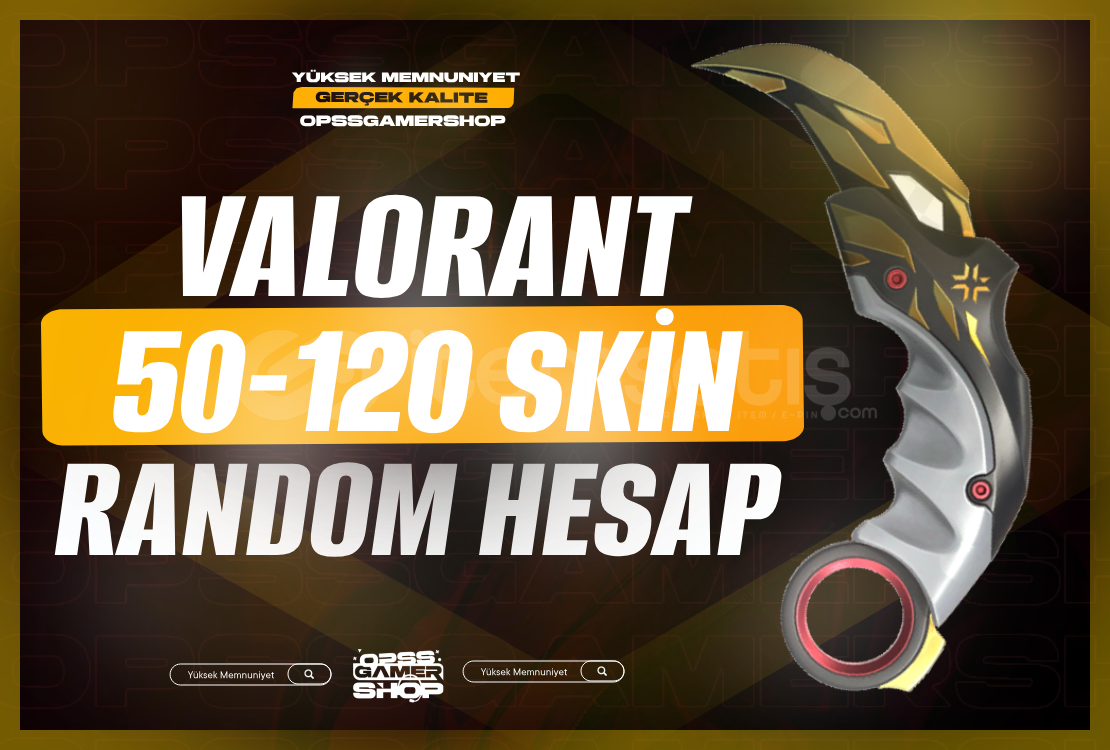 ⭐Valorant 50-120 Skin Garantili Random Hesap ⭐ ⭐Valorant 50-120 Skin Garantili Random Hesap ⭐