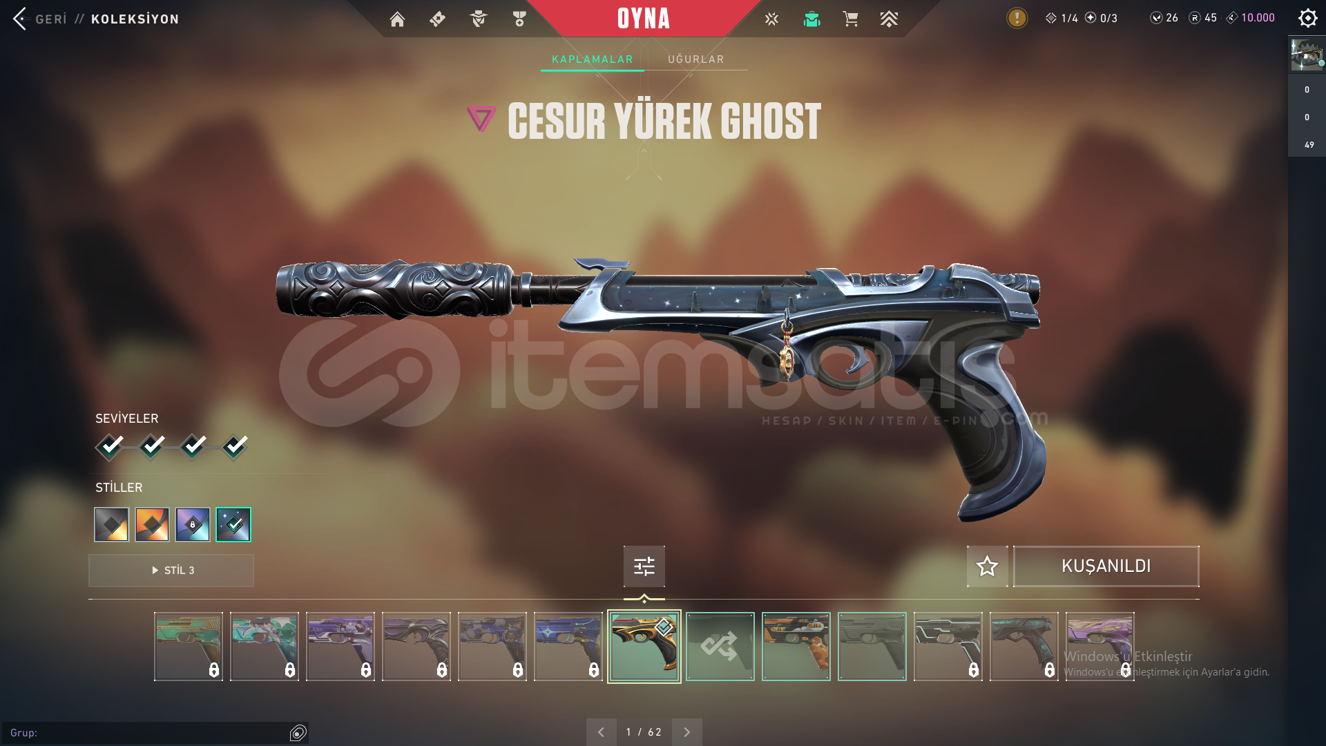 VALORANT 95 SEVİYE HESAP  VALORANT 95 SEVİYE HESAP