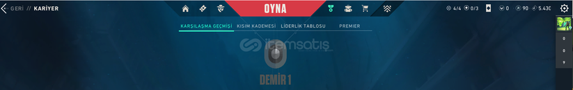 VALORANT DEMİR 1 MAİL DEĞİŞEN ½100 TR HESAP