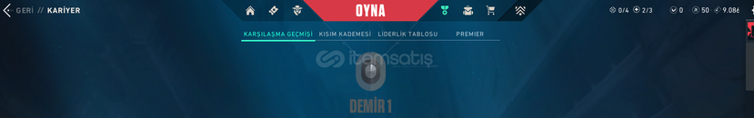 VALORANT DEMİR 1 MAİL DEĞİŞEN ½100 TR HESAP