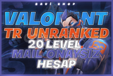 VALORANT DERECELİ AÇILMIŞ TR UNRANKED HESAP