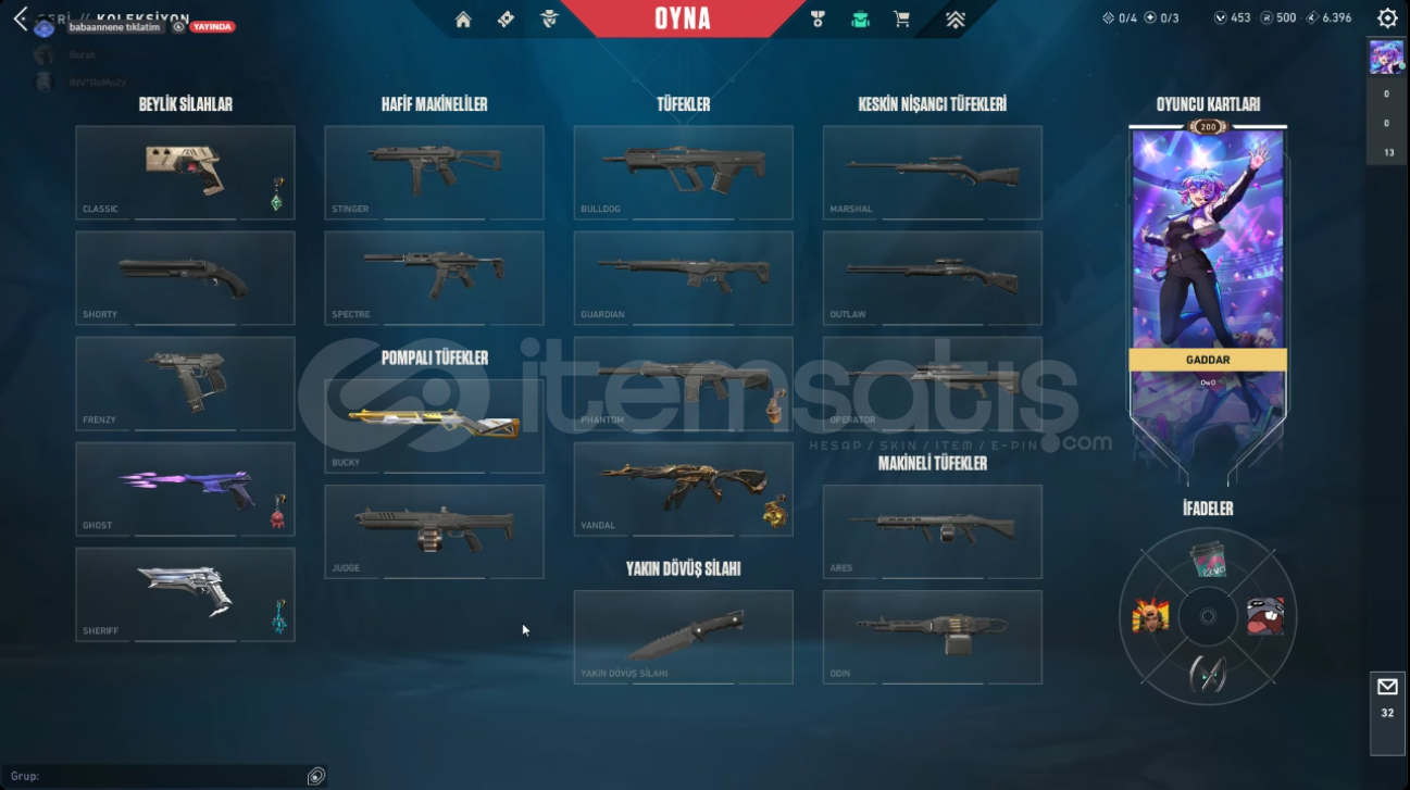 VALORANT DOLU HESAP 2 VALORANT DOLU HESAP 2