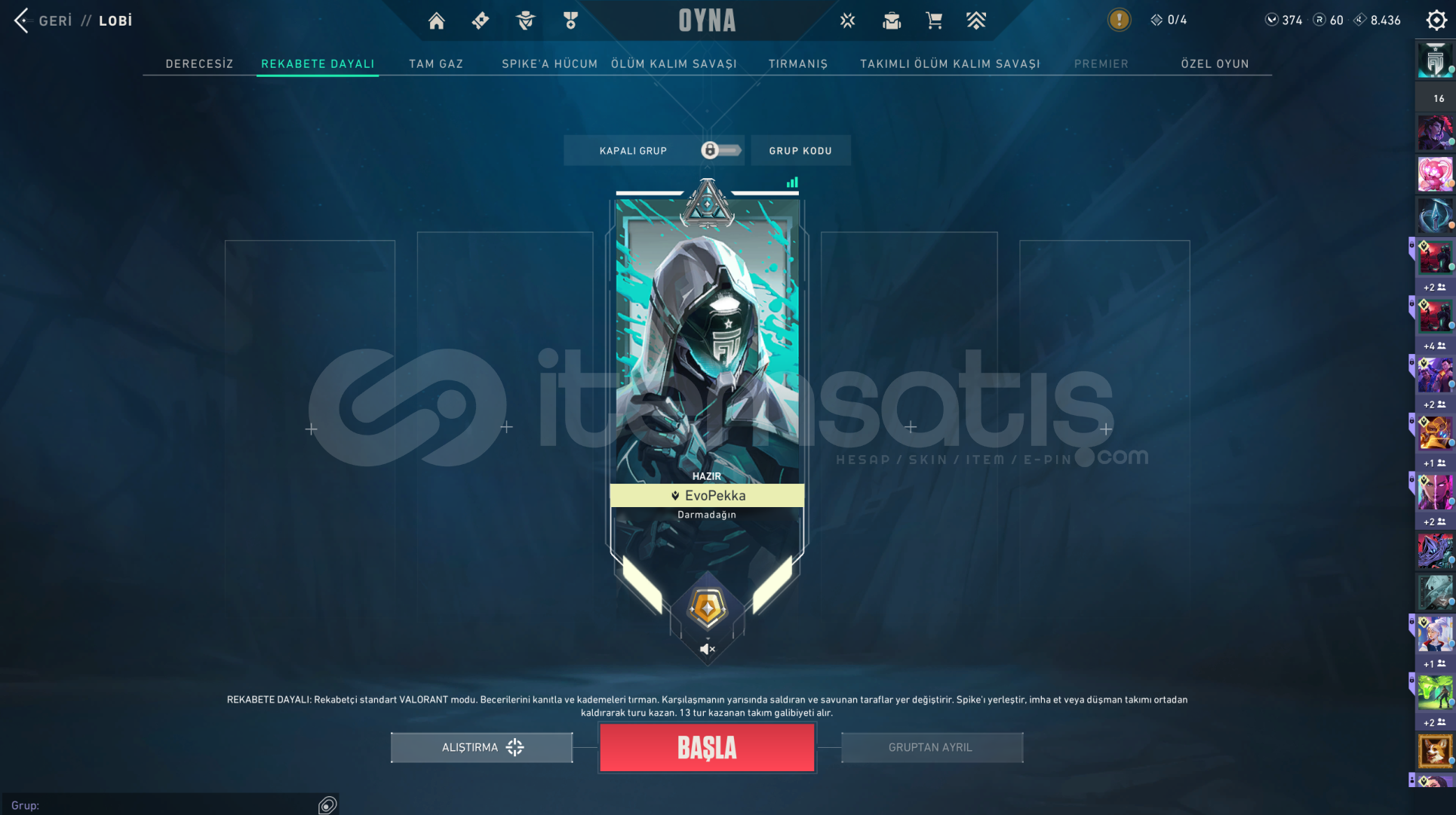 VALORANT DOPDOLU HESAP 271 LEVEL 8.8K TL YATTI  VALORANT DOPDOLU HESAP 271 LEVEL 8.8K TL YATTI