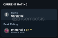 VALORANT DOLU PEAK İMMO 84rr UNRANKED HESAP 