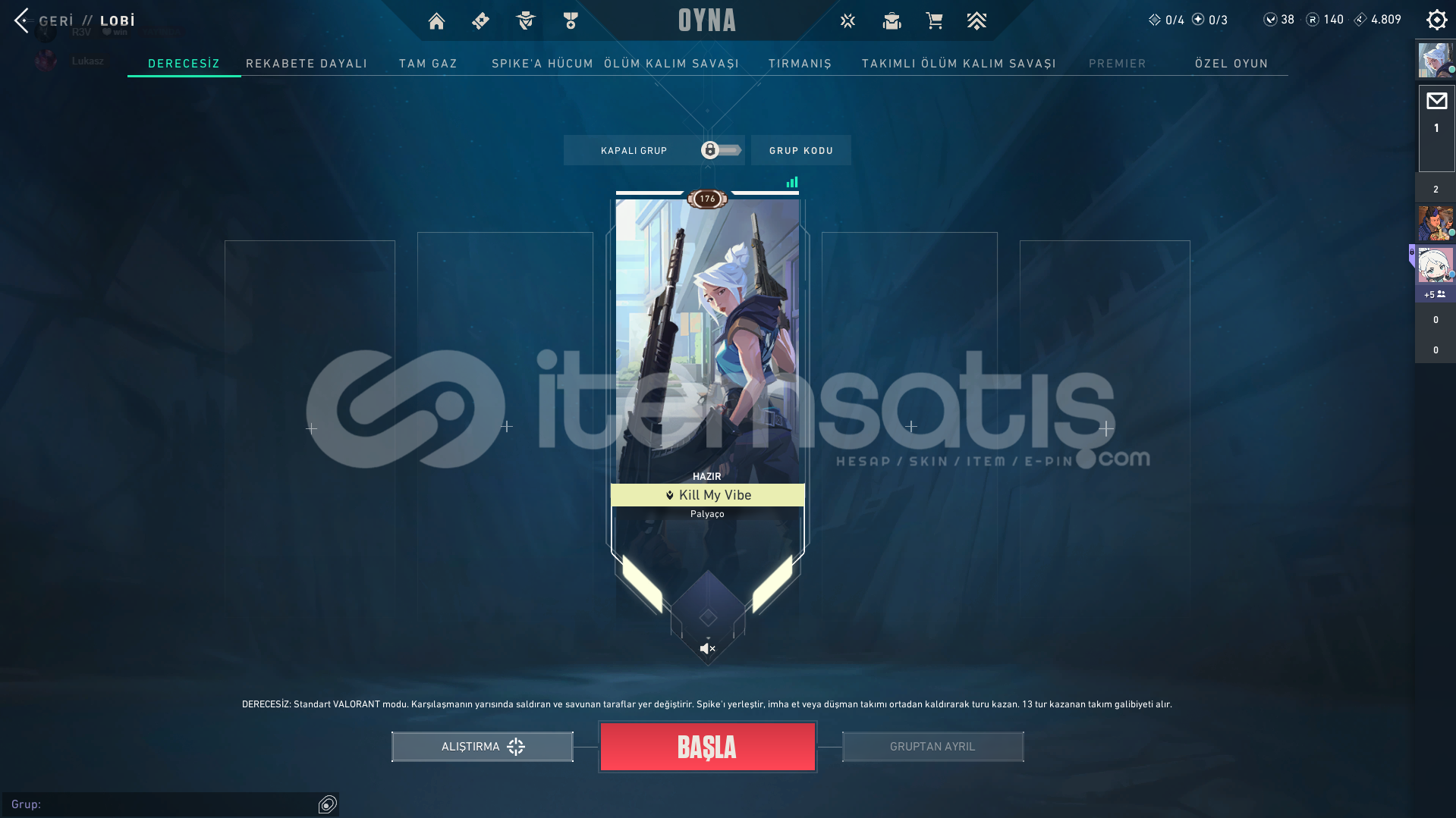 Valorant hesabımı uygun fiyata satıyorum Valorant hesabımı uygun fiyata satıyorum