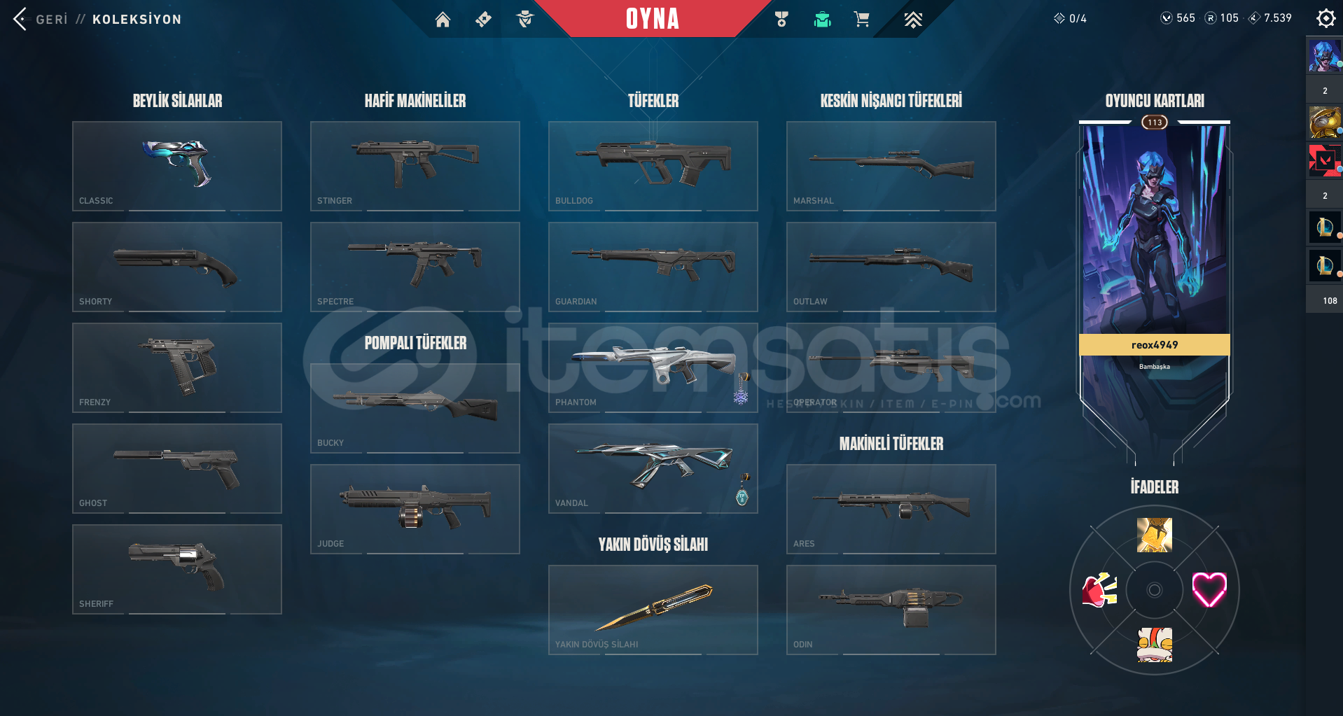 Valorant hesap mainlik güzel skınler Valorant hesap mainlik güzel skınler