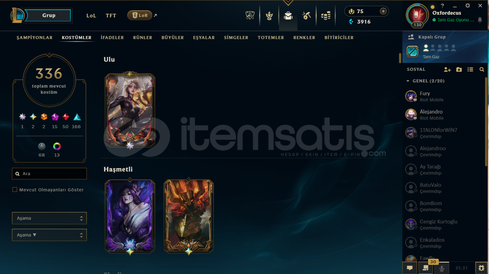 Valorant / LoL Full Hesap Valorant / LoL Full Hesap