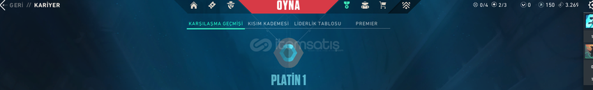 VALORANT PLAT 1 MAİL DEĞİŞEN ½100 TR HESAP