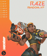 Valorant RAZE Random VP | Garanti VP |