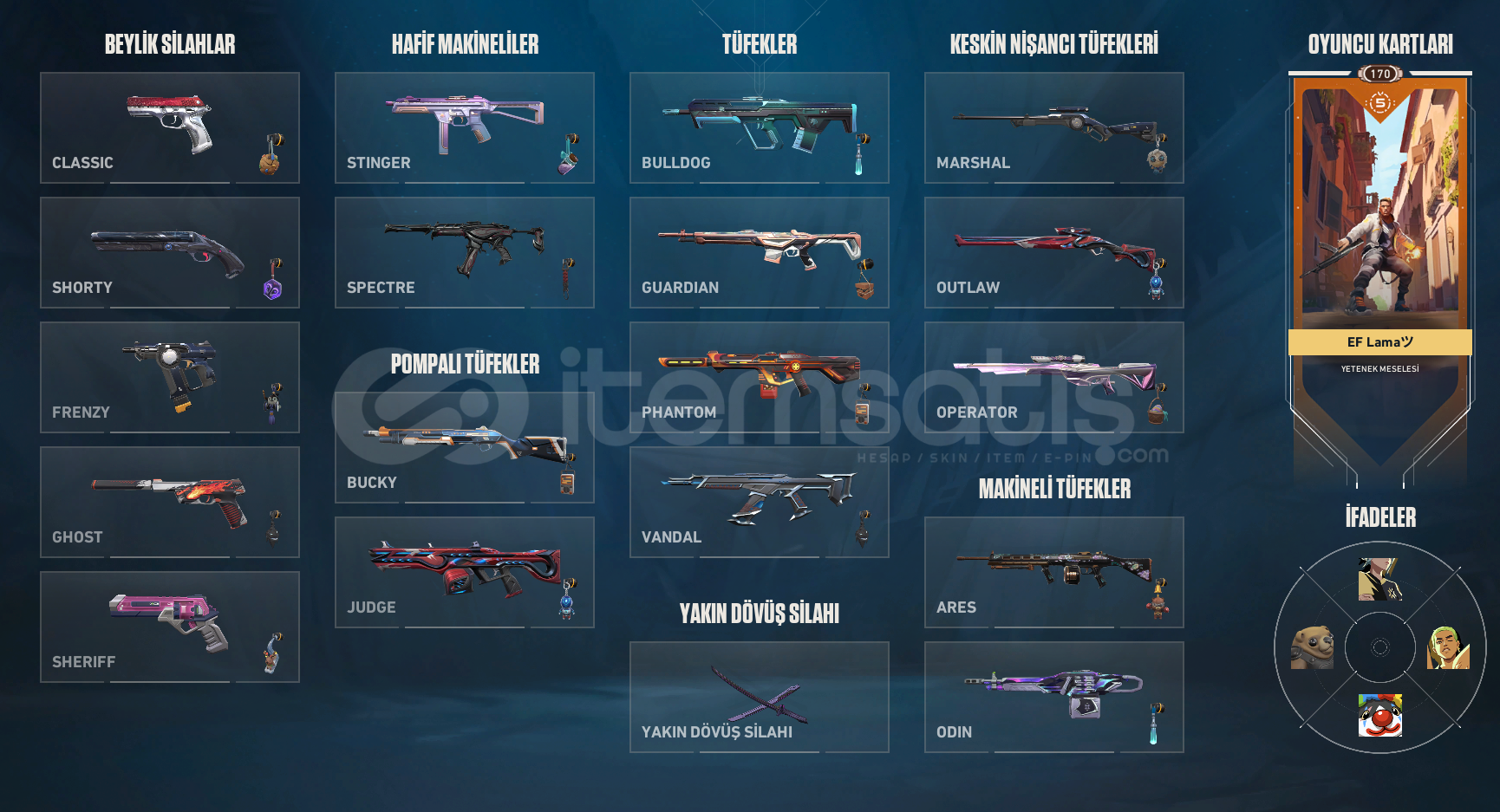 Valorant Satılık Plat 1 4 Vandal 3 bıçak  Valorant Satılık Plat 1 4 Vandal 3 bıçak