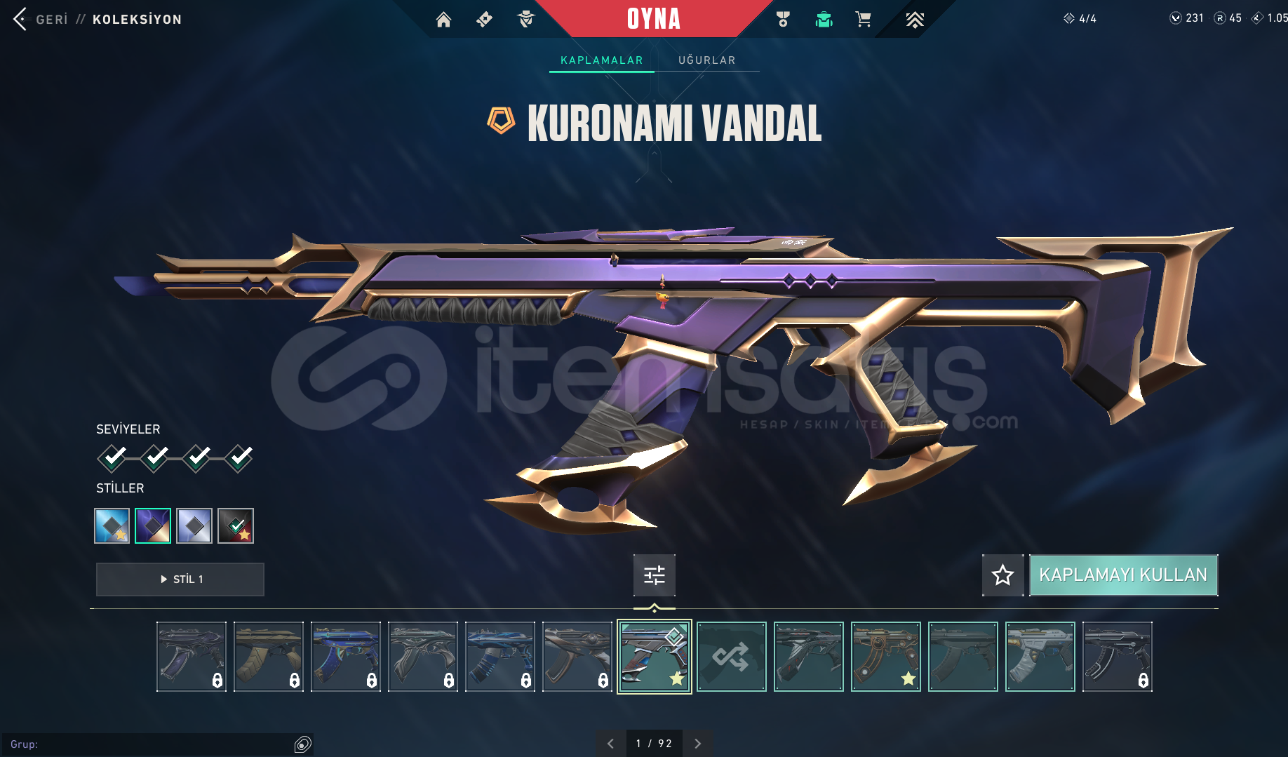 Valorant skinli hesap kuronomi vandal incele Valorant skinli hesap kuronomi vandal incele