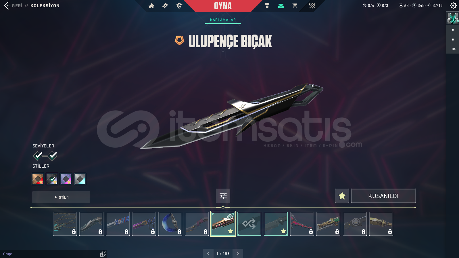 Valorant Ulupençe Bıçaklı Yitik Vandallı Efsane Valorant Ulupençe Bıçaklı Yitik Vandallı Efsane