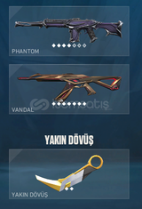 Valorant Vandal Phantom ve 2 bıçaklı 