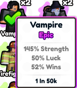VAMPİRE Trainer ( 1 / 50k )