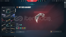 VCT 2025 KARAMBİT + 2025 VANDALLI MAİNLİK HESAP