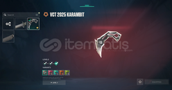 VCT LOCK 2025 KARAMBIT + 3 VANDAL