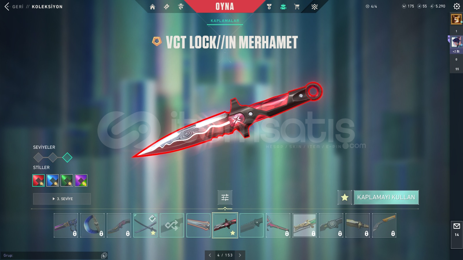 Vct Lockin+Exo Katana Mainlemelik Plat Hesap Vct Lockin+Exo Katana Mainlemelik Plat Hesap