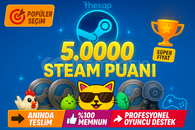 ⭐[VIDEOLU-OTO]⭐5.000 STEAM PUANI NET